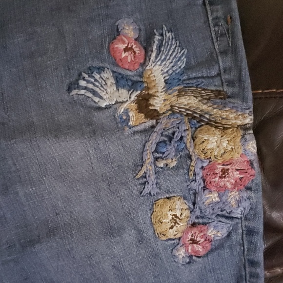 Jean bermuda shorts with embroidery - juniors - Picture 4 of 5